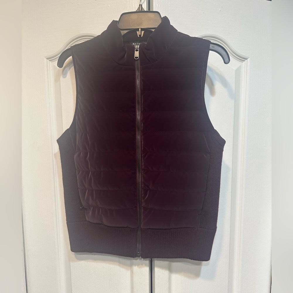 Athleta Deep Maroon Quilted Vest